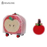 ​​Red Apple Cartoon 20 Inch Carry On Luggage, Cute Small Lightweight Suitcase for Women Girls, Hard Shell Spinner Cabin Bag