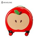 ​​Red Apple Cartoon 20 Inch Carry On Luggage, Cute Small Lightweight Suitcase for Women Girls, Hard Shell Spinner Cabin Bag