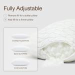 Coop Home Goods Original Travel and Camping Adjustable Pillow, Small Camping Pillow with Compressible Stuff Sack, Medium-Firm Memory Foam with Lulltra Washable Cover, CertiPUR-US Certified (19x13)