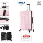 InUSA VASTY Luggage with Spinner Wheels | Durable Lightweight Hardside Suitcase, Travel Bag with Handle and Trolley, 28-Inch Large Checked Luggage | Pink