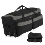 Travelers Club 36" Asgard 3-Wheel Rolling Duffel Bag, Black
