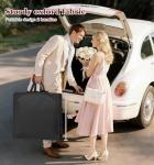 MISSLO 60" Dress Bags for Gowns Long with 4 Large Pockets Garment Bags for Travel for Women Heavy Duty Wedding Dress Bag for Hanging Clothes Garment Covers, Black