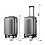 20 Inch Lightweight Hardshell Suitcase Large Capacity Sleek Solid Color Durable Trolley Case Travel Luggage for Adults
