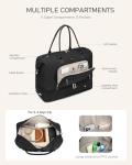 CLOKARS Duffle Bag for Women Travel, Large Carry on Bags Weekender Overnight Tote Bag with Shoe Compartment for Airplanes Gym Hospital, Gifts for Women, Black
