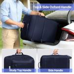 Yunlaiji Checked Luggage, Softside Suitcases with Spinner Wheels, Lightweight Checked-Suitcase with TSA Lock for Women and Men, Large Luggage for Travel Business Trip (Blue, 25-Inch)