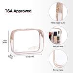 BAGSMART Toiletry Bag Hanging Travel Makeup Organizer with TSA Approved Transparent Cosmetic Bag Makeup Bag for Full Sized Toiletries, Medium-Pink