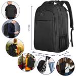 MATEIN Extra Large Travel Backpack, TSA Friendly 18.4 Inch Laptop Backpack with USB Charging Port, Anti Theft Flight Approved Business Work College Computer Big Bag for Women Men, Black