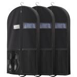 Travel Garment Bag with Zipper Pocket, Suit Bag for Suits, Dresses, Coats