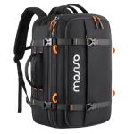 MOSISO 40L Travel Backpack for Women Men, Large Rucksack Duffel Bag Flight Approved Carry on Daypack with USB Charging Port, 15.6 inch Laptop Computer Backpack for Business Work Commute, Black