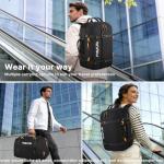 MOSISO 40L Travel Backpack for Women Men, Large Rucksack Duffel Bag Flight Approved Carry on Daypack with USB Charging Port, 15.6 inch Laptop Computer Backpack for Business Work Commute, Black