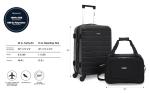 Wrangler Smart Luggage Set with Cup Holder, USB Port and Phone Holder, Black, 2 Piece Set