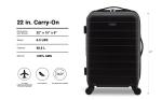 Wrangler 20" Smart Spinner Carry-On Luggage With Usb Charging Port
