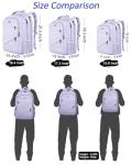 MATEIN Extra Large Laptop Backpack for Women, 50 L TSA Carry On with Multiple Organized Pockets, Anti Theft Water Resistant Travel Laptop Backpack Fits 18.4 In Computer, Light Purple