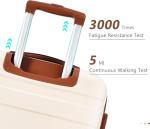 Luggage 3 Pcs ABS Hardside Luggage Sets TSA Lock Spinner Wheel Suitcases