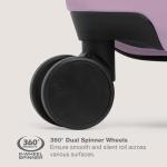 U.S. Traveler Boren Polycarbonate Hardside Rugged Travel Suitcase Luggage with 8 Spinner Wheels, Aluminum Handle, Lavender, Carry-on 22-Inch, USB Port