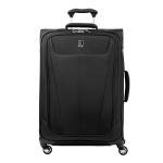 Travelpro Maxlite 5 Softside Expandable Checked Luggage with 4 Spinner Wheels, Lightweight Suitcase, Men and Women, Black, Checked Medium 25-Inch