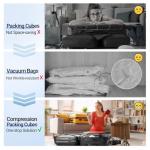 10 Set Compression Packing Cubes for Travel Essentials,Compressible Expandable Packing Cubes for Suitcase,OlarHike Luggage Organizer Bags for Travel,Handy Helper for Organizing Clothes(Black)