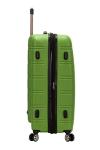 Rockland Melbourne Hardside Expandable Spinner Wheel Luggage, Green, Checked-Large 28-Inch (F1603-GREEN)