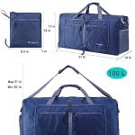 Woogwin Travel Duffel Bag Large Foldable Waterproof Overnight Bag for Beach Swim Bags Pool Sports Gym (100L Darkblue)
