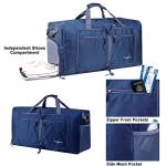 Woogwin Travel Duffel Bag Large Foldable Waterproof Overnight Bag for Beach Swim Bags Pool Sports Gym (100L Darkblue)