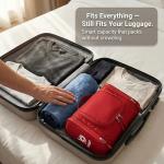 Bago Travel Toiletry Bag for Women and Men - Large Waterproof Hanging Large Toiletry Bag for Bathroom and Travel Bag for Toiletries Organizer - Makeup Bag (Red)