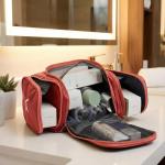 Bago Travel Toiletry Bag for Women and Men - Large Waterproof Hanging Large Toiletry Bag for Bathroom and Travel Bag for Toiletries Organizer - Makeup Bag (Red)