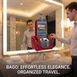 Bago Travel Toiletry Bag for Women and Men - Large Waterproof Hanging Large Toiletry Bag for Bathroom and Travel Bag for Toiletries Organizer - Makeup Bag (Red)