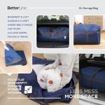 Blue Large Duffel Bag for Traveling - Heavy-Duty 600D Polyester, Waterproof with Reinforced Handles, Holds 100 lbs - Premium Quality Duffle Bag Perfect for Travel & Storage - 42" x 16" x 20" Inches