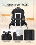 LOVEVOOK 40L Travel Backpack for Men Women, Waterproof Carry On Backpack for Work & Travel, Flight Approved Personal Item with 3 Packing Cubes, TSA Bag Fits 17.3" Laptop,Black