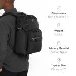 Alpha Bravo Search Backpack Laptop Backpack for Men Women Work Travel Backpack 17.0 X 14.0 X 8.3 Black