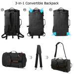 G-FAVOR 40L Travel Backpack, Vintage Canvas Rucksack Convertible Duffel Bag Carry On Backpack Fit for 17.3 Inch Laptop Bag