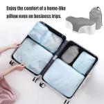 Bespilow Camping Travel Pillow for Sleeping - Memory Foam Cervical Neck Support Pillow for Neck Pain Relief, Inflatable Alternative, Compressible Cooling Orthopedic Pillow for Backpacking, Airplane