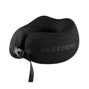 Skechers Neck Pillow for Traveling,Memory Foam Travel Neck Pillow for Airplane Travel Pillow for Flight Headrest Sleep, Portable Plane Accessories,Black