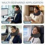 Skechers Neck Pillow for Traveling,Memory Foam Travel Neck Pillow for Airplane Travel Pillow for Flight Headrest Sleep, Portable Plane Accessories,Black