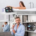 Travel Toiletry Bag for Men and Women - (10.6”x10.6”x3.2”) Large Hanging Toiletry Organizer - Waterproof Hygiene Bag with Metal XXL Swivel Hook, with Sturdy Zippers and 19 Compartments for Toiletries