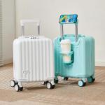14-Inch Small Luggage Can Go On The Plane Without Checking, With A Password Lock, Leather Suitcase, Travel Trolley Case