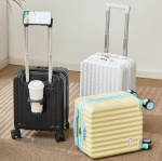 14-Inch Small Luggage Can Go On The Plane Without Checking, With A Password Lock, Leather Suitcase, Travel Trolley Case