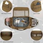 TAIHOYIN Gym Bag for Men Women 45L Sports Duffle Bag for Travel Tactical Military Duffel Bag with Shoe & Laptop Compartment Lightweight Medium Weekender Travel Bags for Fitness Training Workout, Brown