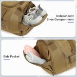 TAIHOYIN Gym Bag for Men Women 45L Sports Duffle Bag for Travel Tactical Military Duffel Bag with Shoe & Laptop Compartment Lightweight Medium Weekender Travel Bags for Fitness Training Workout, Brown