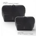 THE VERTI-Vertical Waterproof Makeup & Toiletry Bag | 23-Pocket Organizer with Upright, Fold-Down Design for Skincare, Toiletries & Essentials (Onyx)