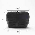 THE VERTI-Vertical Waterproof Makeup & Toiletry Bag | 23-Pocket Organizer with Upright, Fold-Down Design for Skincare, Toiletries & Essentials (Onyx)