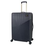 Jessica Simpson Abilene 28" Expandable 8-Wheel Spinner Large Checked Luggage Suitcase, Blue Nights