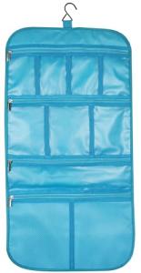 Freegrace Premium Hanging Toiletry Bag for Travel - Cosmetic, Jewelry, Toiletry, Makeup & Accessory Storage Organizer Bag, Large Size for Women & Men (Aquamarine)
