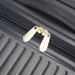 Jessica Simpson Abilene 28" Expandable 8-Wheel Spinner Large Checked Luggage Suitcase, Blue Nights