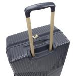 Jessica Simpson Abilene 28" Expandable 8-Wheel Spinner Large Checked Luggage Suitcase, Blue Nights