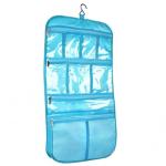 Freegrace Premium Hanging Toiletry Bag for Travel - Cosmetic, Jewelry, Toiletry, Makeup & Accessory Storage Organizer Bag, Large Size for Women & Men (Aquamarine)