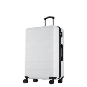 Sweetcrispy Carry on Suitcase, Luggage with Spinner Wheels, Hard Shell ABS, TSA Lock, 20 Inch White