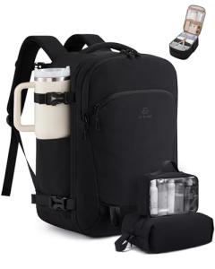 LOVEVOOK 40L Travel Backpack for Women, Airline Approved Carry On Backpack with 2 Packing Cubes, Waterproof Personal Item Bag Fits 17" Laptop, TSA Traveling Essentials Weekender Overnight Backpack