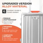 Front Opening Aluminum Magnesium Alloy Luggage 20 24 Inch Full Injected PU Wheels Color Block Carry On Suitcase with Cup Holder