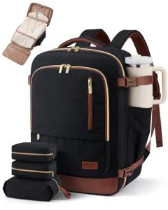 LOVEVOOK 40L Travel Backpack for Women Men with Garment Bag, Airline Approved Carry on Luggage Travel Essentials with 3 Packing Cubes, TSA Overnight Bags Weekender Essentials Backpacks fits 17" Laptop